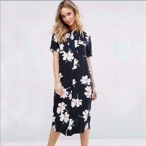 Asos Vila Floral Midi Dress